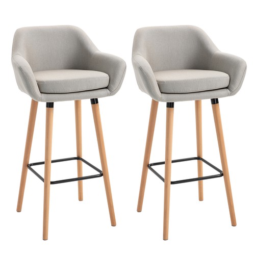 Homcom 2pcs upholstered bucket - 2pcs,