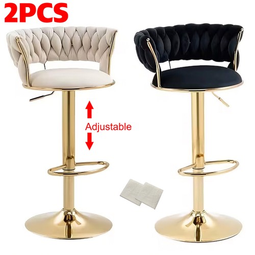 2pcs velvet bar stools - 2pcs,