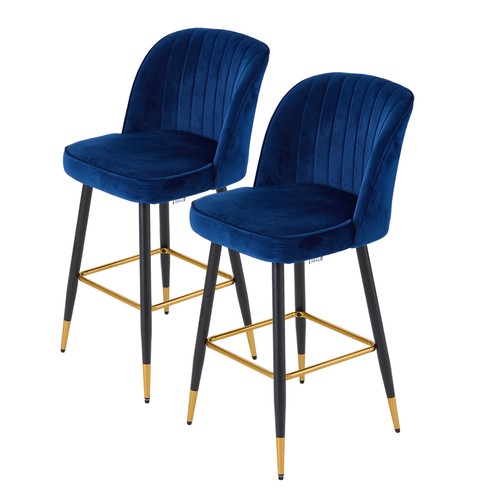 2pcs bar stools velvet - 2pcs,