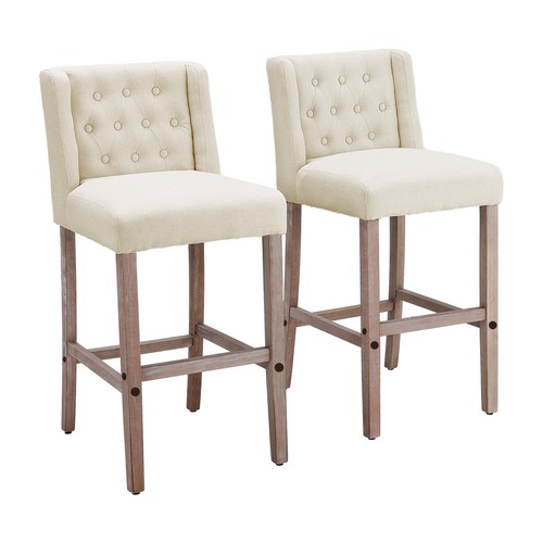 2pcs linen bar stools - 2pcs,