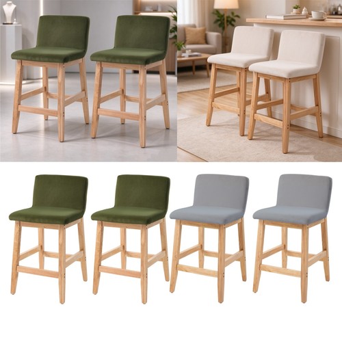 Velvet counter bar - velvet, stools