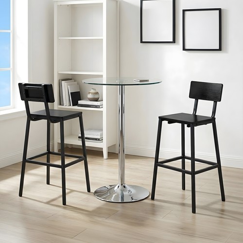 2pcs black bar stools kitchen - bar,