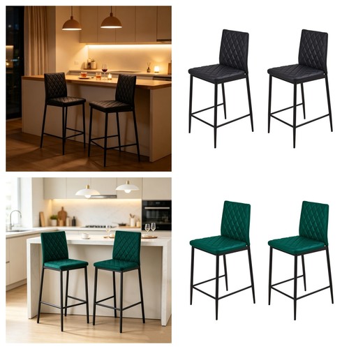 Tall bar stools pu leather - x,