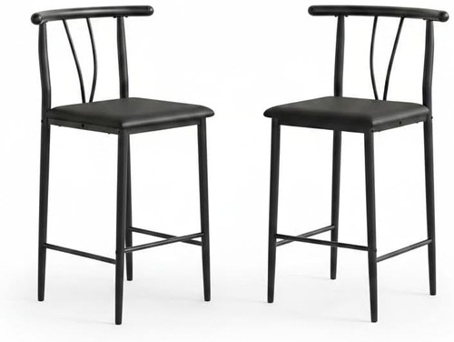 Set bar stools black - 2,