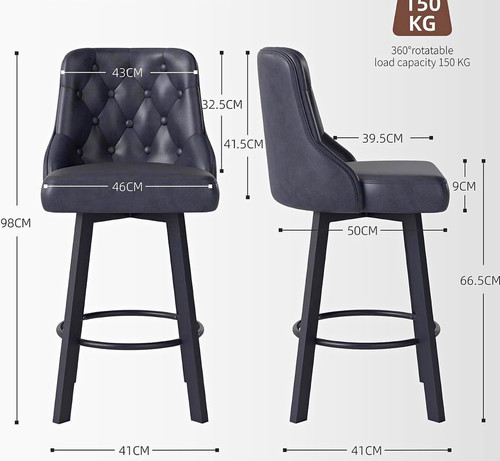 Set black swivel bar - set, of