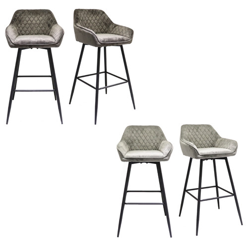 Used pair bar stools fabric - pair,