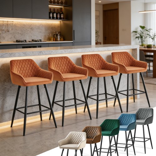 Set bar stools - bar, velvet