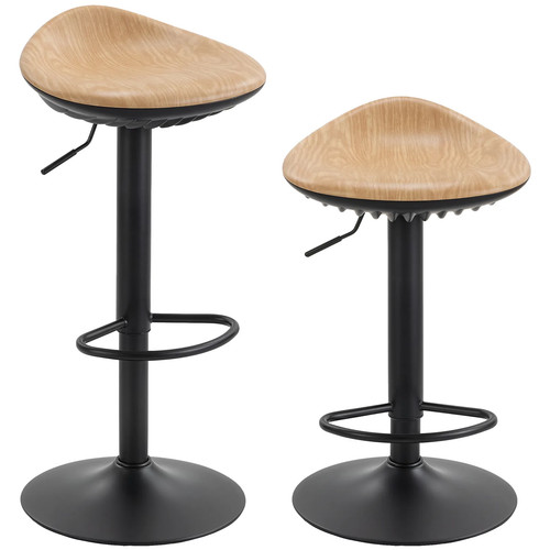 Homcom set oak effect pu - of, oak-effect