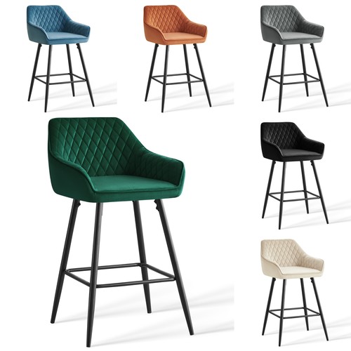 Pcs velvet bar stools - velvet,