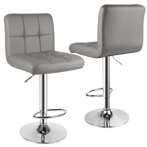 Pair grey adjustable bar - of,