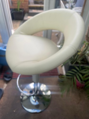 Cream faux leather swivel - faux,