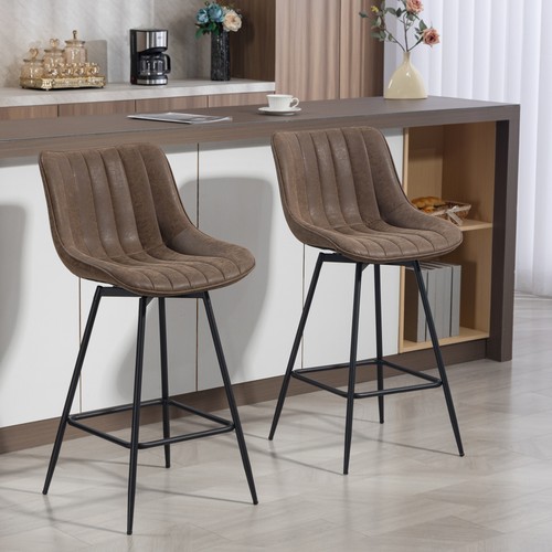 Homcom swivel bar stools set - swivel,