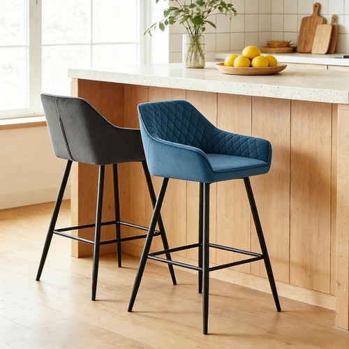 Set velvet bar chairs - set,
