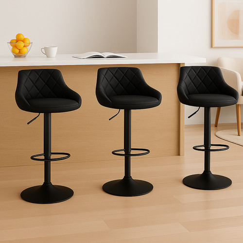 3pcs bar stools faux leather - bar,