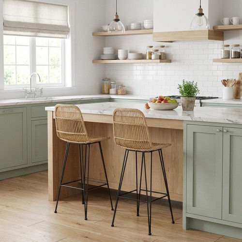 Bar stools set natural - bar, of