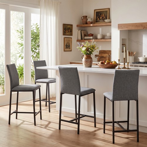 Set bar stools high - of, back
