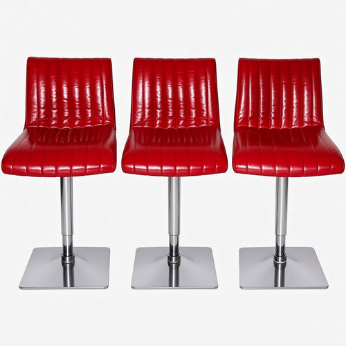 Set red faux leather - 3,