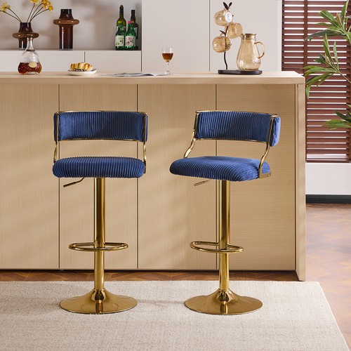 Blue bar stools - blue, thick