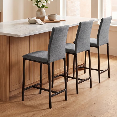 4pcs linen bar stools - 4pcs, counter